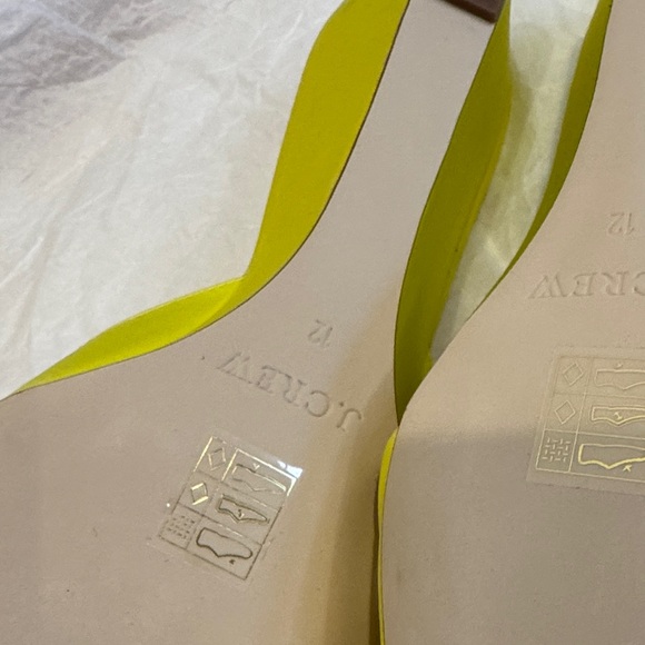 J.Crew Collection Elegant Yellow Satin Mules; NWB - Picture 3 of 7